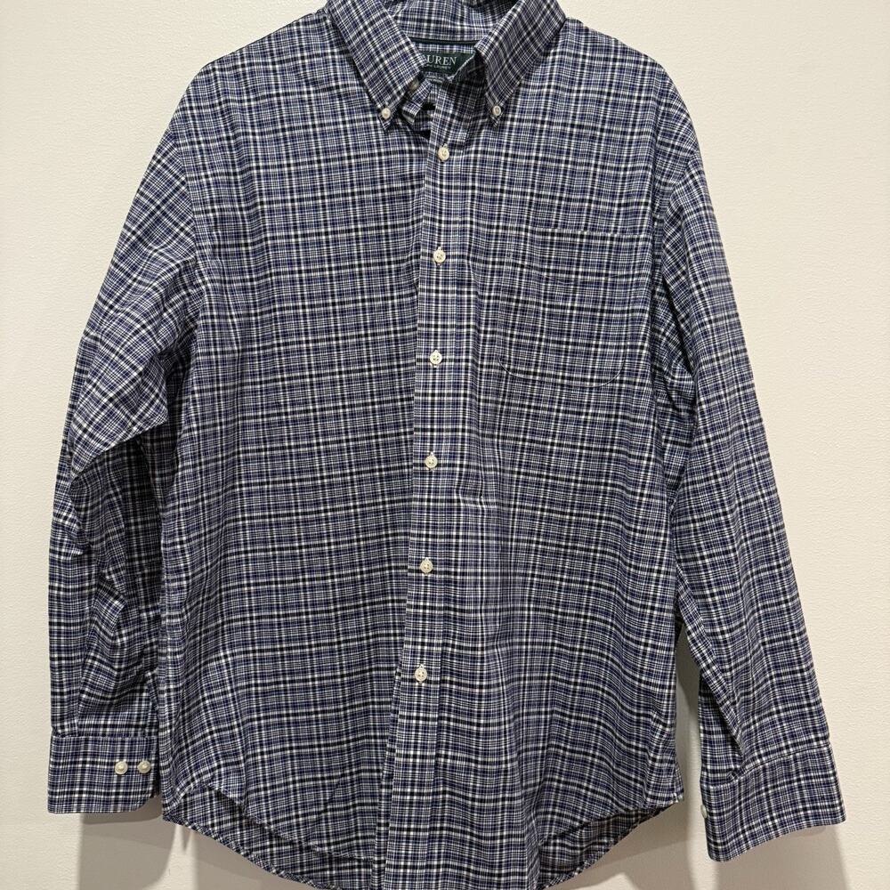 Ralph Lauren Men’s Button Down Shirt Sz XL Sleeve Slim Fit Polo Logo Preppy